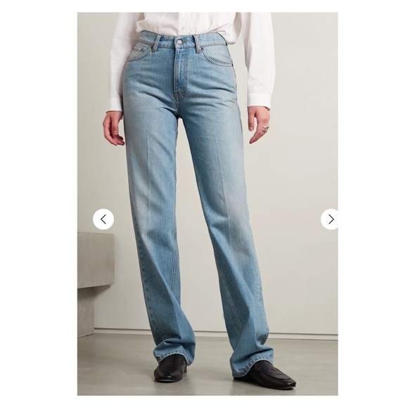 THE ROW Carlton High Rise Straight Leg Jeans Medium Wash Blue Size 8 NWT - Picture 6 of 13
